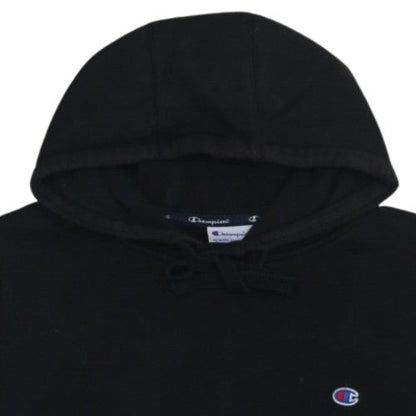 Champion Men's Black Pullover Hoodie L Logo Hooded Sweatshirt