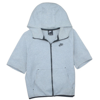 Nike Mens Grey M Full Zip Short Sleeve Hoodie