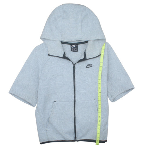Nike Mens Grey M Full Zip Short Sleeve Hoodie