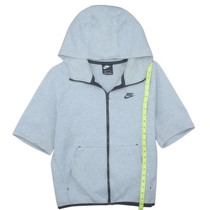 Nike Mens Grey M Full Zip Short Sleeve Hoodie