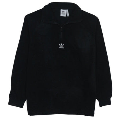 Adidas Men's Black L Quarter Zip Fleece Sweatshirt