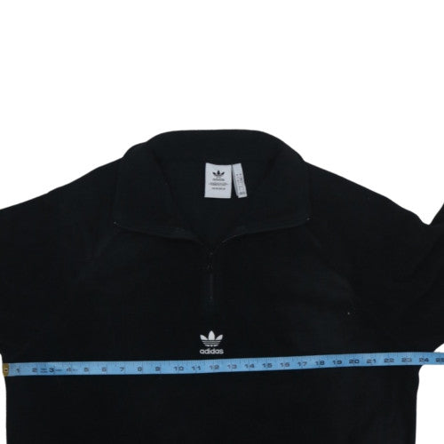 Adidas Men's Black L Quarter Zip Fleece Sweatshirt