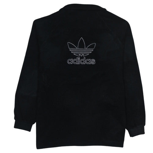 Adidas Men's Black L Quarter Zip Fleece Sweatshirt