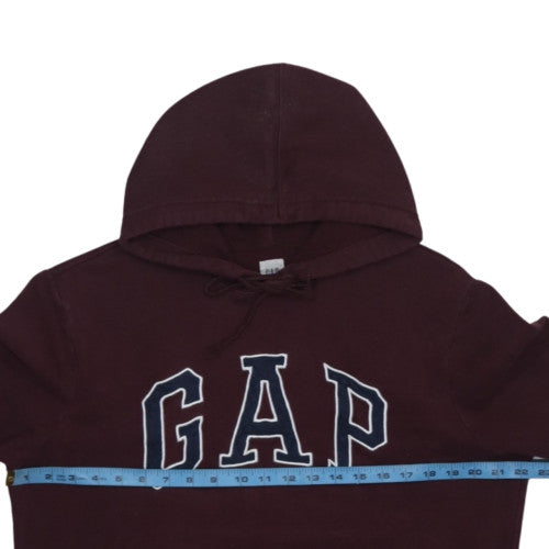 GAP Women's Burgundy Pullover Hoodie M Logo Cotton Blend Casual