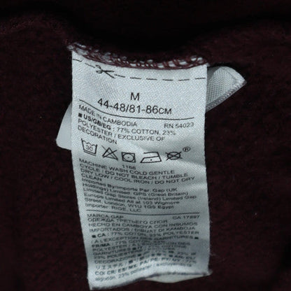 GAP Women's Burgundy Pullover Hoodie M Logo Cotton Blend Casual