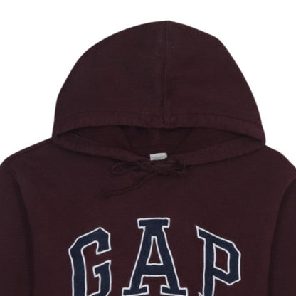 GAP Women's Burgundy Pullover Hoodie M Logo Cotton Blend Casual