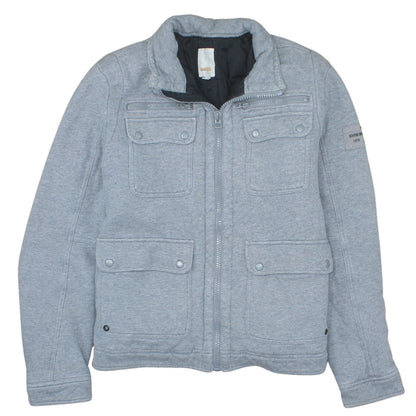 Diesel Men's Grey L Bomber Jacket Cotton Blend Full Zip