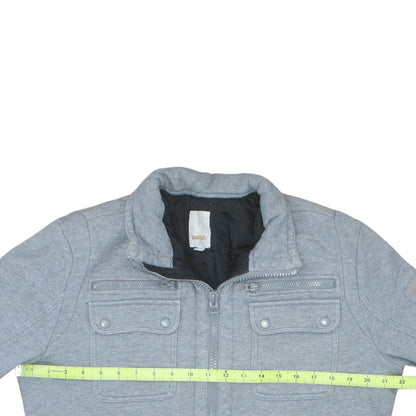 Diesel Men's Grey L Bomber Jacket Cotton Blend Full Zip