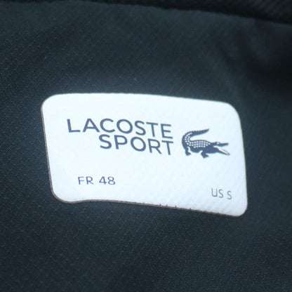 Lacoste Men's Black Windbreaker Jacket M Hooded Sport Zip Up