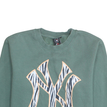 Majestic Women Green New York Yankees Pullover Sweatshirt M