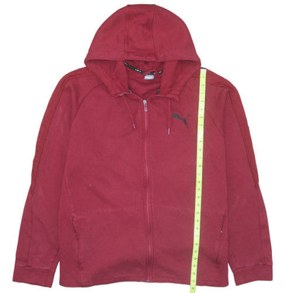Puma Men's Red Full Zip Hoodie 2XL Regular Fit Sportswear
