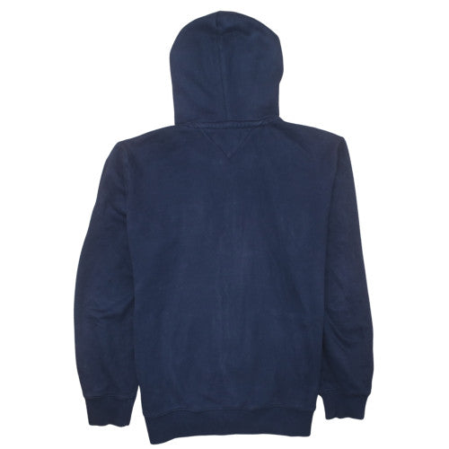 Tommy Hilfiger Men’s Blue Full Zip Hoodie L Logo Fleece Sweatshirt