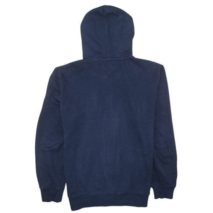 Tommy Hilfiger Men’s Blue Full Zip Hoodie L Logo Fleece Sweatshirt