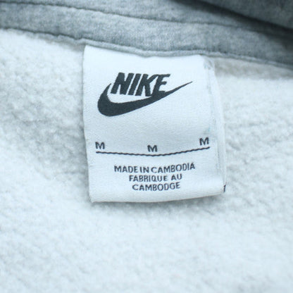 Nike Men Grey Pullover Hoodie Medium Fleece Sweatshirt Regular Fit