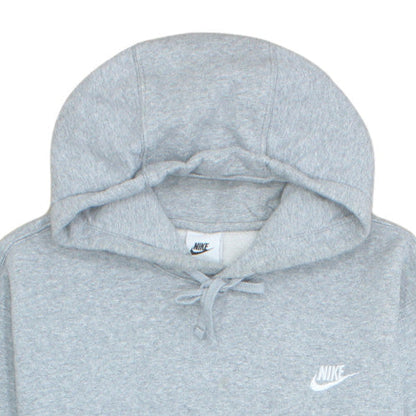 Nike Men Grey Pullover Hoodie Medium Fleece Sweatshirt Regular Fit