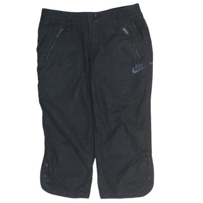 Nike Women's Black Capri Trousers Size 12 Cotton Twill Casual Pants