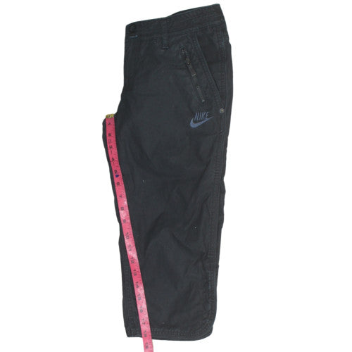 Nike Women's Black Capri Trousers Size 12 Cotton Twill Casual Pants