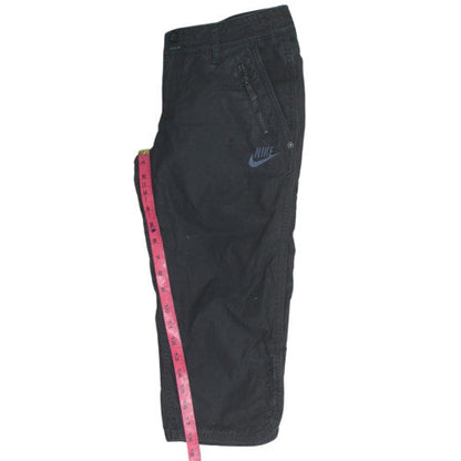 Nike Women's Black Capri Trousers Size 12 Cotton Twill Casual Pants