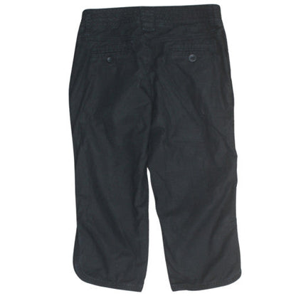 Nike Women's Black Capri Trousers Size 12 Cotton Twill Casual Pants