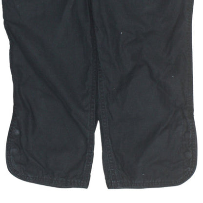 Nike Women's Black Capri Trousers Size 12 Cotton Twill Casual Pants