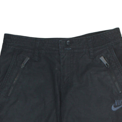 Nike Women's Black Capri Trousers Size 12 Cotton Twill Casual Pants