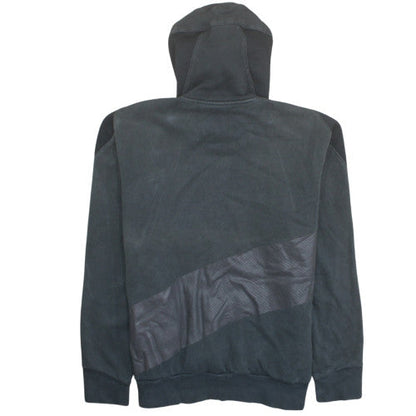 Nike Men's Black Hoodie Orange Lined Pullover Size M Fleece Sportswear