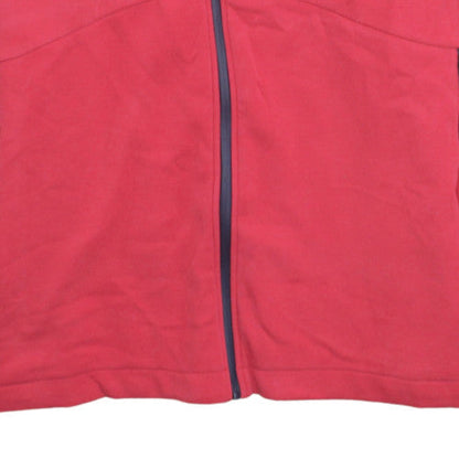 Canterbury Men's Red Full Zip Hoodie 2XL Rugby Crest Design