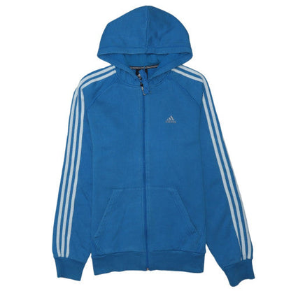 Adidas Men's Blue Full Zip Hoodie Size M Fleece Sportswear