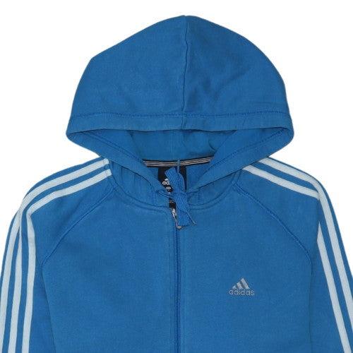 Adidas Men's Blue Full Zip Hoodie Size M Fleece Sportswear