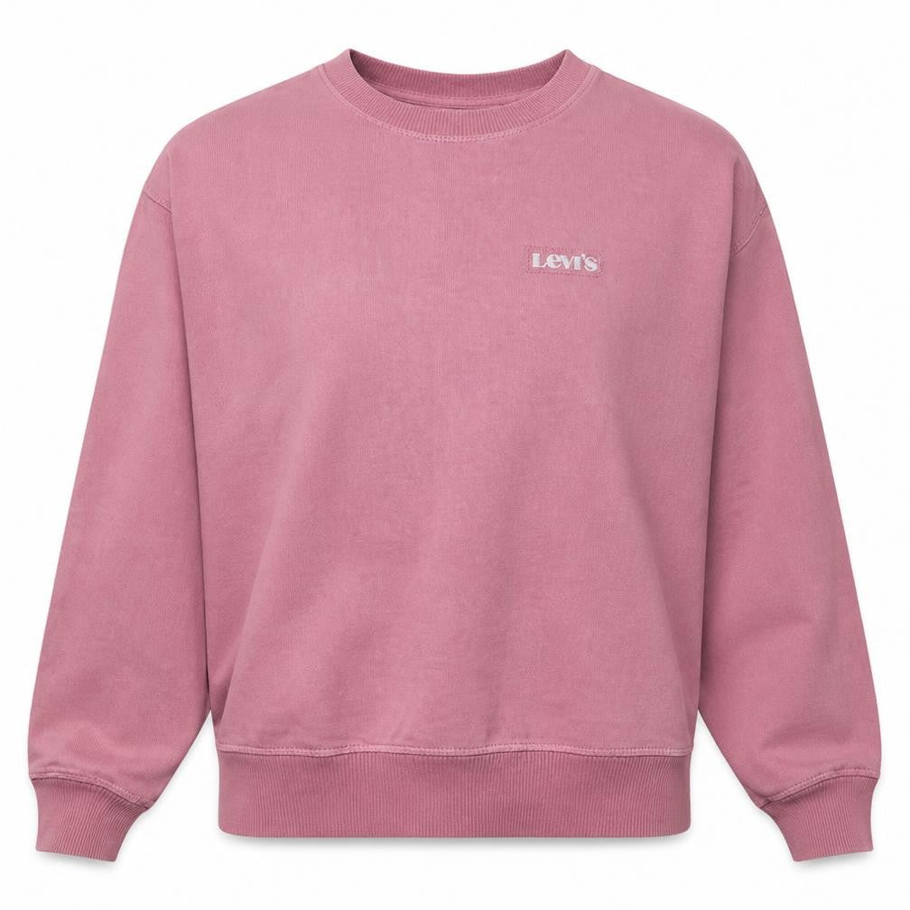 Levi's Womens Pink Crew Neck Pullover Sweatshirt Size L