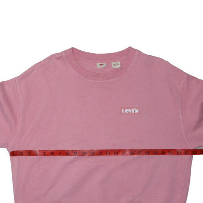 Levi's Womens Pink Crew Neck Pullover Sweatshirt Size L