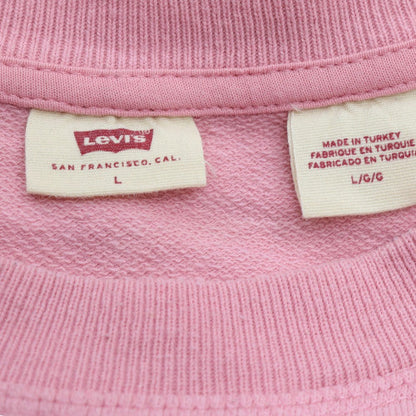 Levi's Womens Pink Crew Neck Pullover Sweatshirt Size L