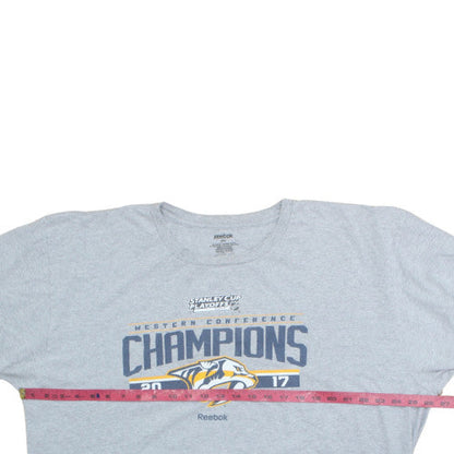 Reebok Men’s Grey 2XL Sports Champions Graphic T-Shirt
