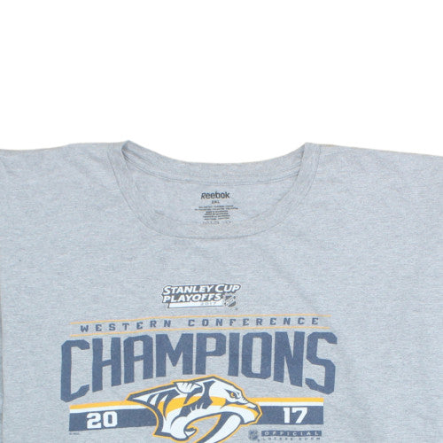 Reebok Men’s Grey 2XL Sports Champions Graphic T-Shirt