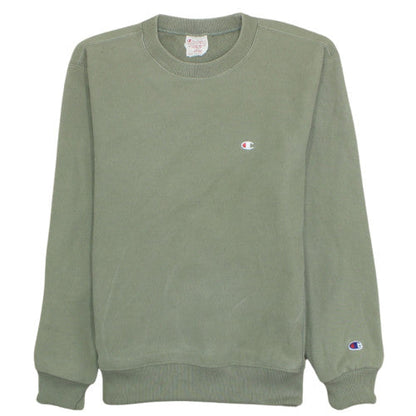 Champion Men's Green Reverse Weave Crew Sweatshirt Large