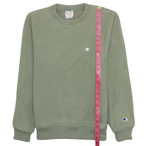 Champion Men's Green Reverse Weave Crew Sweatshirt Large