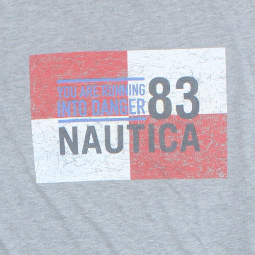 Nautica Men's Grey XL Graphic Print Short Sleeve T-Shirt
