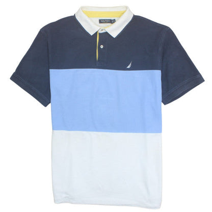 Nautica Men's Multicoloured XL Colourblock Cotton Polo Shirt