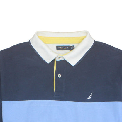 Nautica Men's Multicoloured XL Colourblock Cotton Polo Shirt