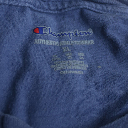 Champion Men's Blue XL Crew Neck Cotton T-Shirt