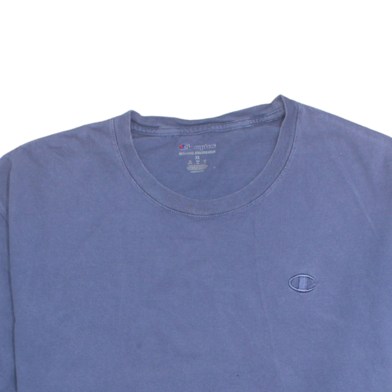 Champion Men's Blue XL Crew Neck Cotton T-Shirt