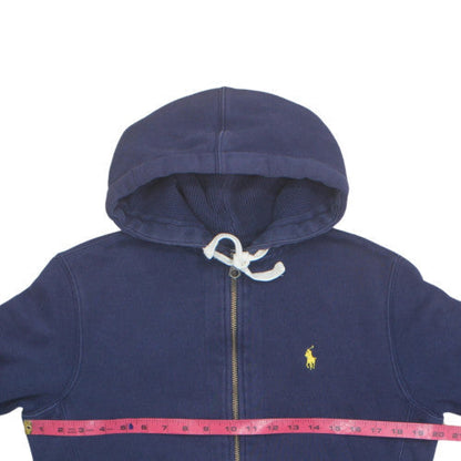 Polo Ralph Lauren Women's Blue Full Zip Hoodie Size S Cotton Blend