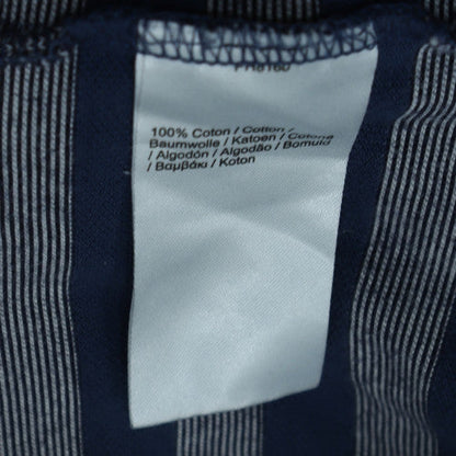 Lacoste Men Blue Striped Regular Fit Cotton Polo Shirt Size L