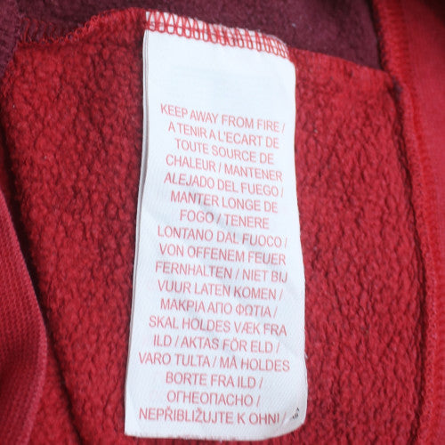 Nike Boys Red Full Zip Hoodie L 147-158cm Cotton Blend Casual