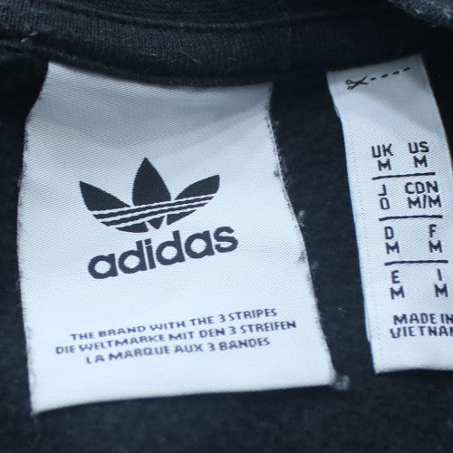Adidas Men's Black Grey Pullover Sweatshirt Size M Crew Neck Logo