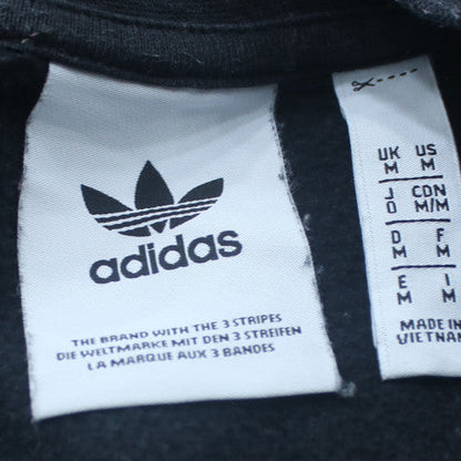 Adidas Men's Black Grey Pullover Sweatshirt Size M Crew Neck Logo