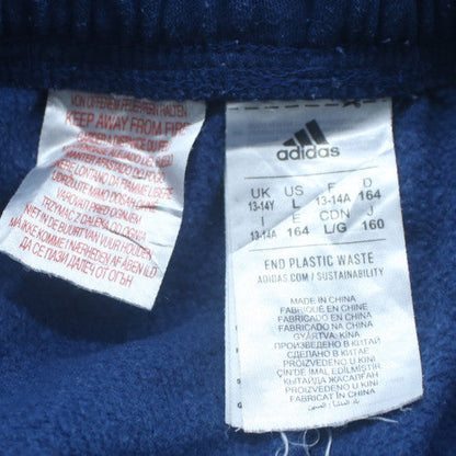 Adidas Boys Blue Jogger Trousers 13-14 Years Fleece Elastic Waist