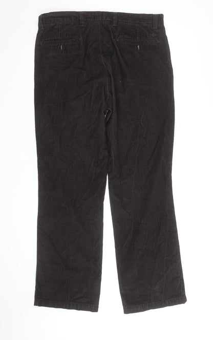 Dockers Men's Brown Corduroy Classic Fit Chino Trousers 34x32