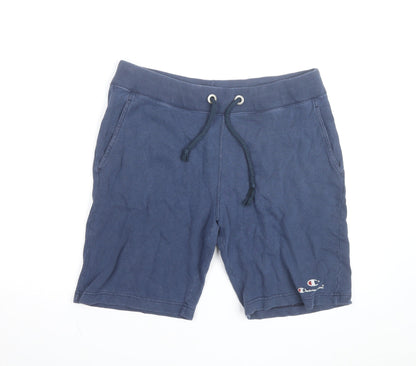 Champion Men's Blue Sweat Shorts Size L Casual Drawstring