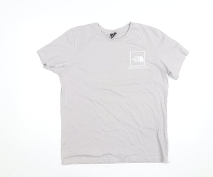 The North Face Unisex Grey Graphic Print T-Shirt L Outdoor Style